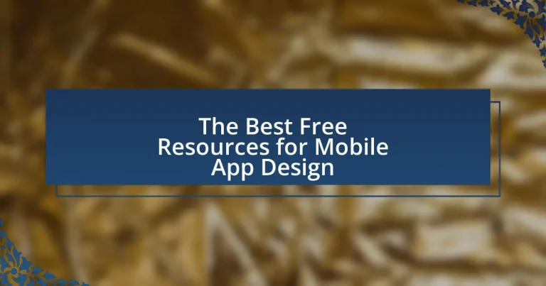 The Best Free Resources for Mobile App Design