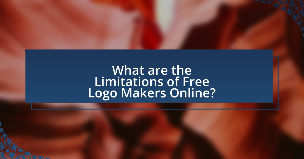What are the Limitations of Free Logo Makers Online?